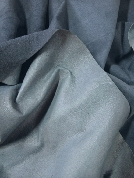 Кожа натуральная, лицевой велюр, 0,7 мм, графит