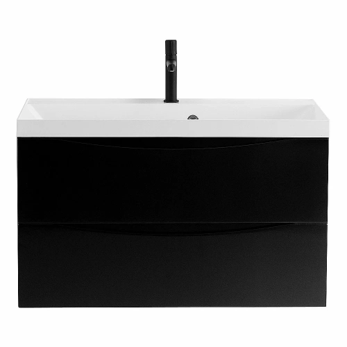Тумба с раковиной Belbagno MARINO 90 2C-SO/BB900/450-LV-MR-AST Nero Lucido