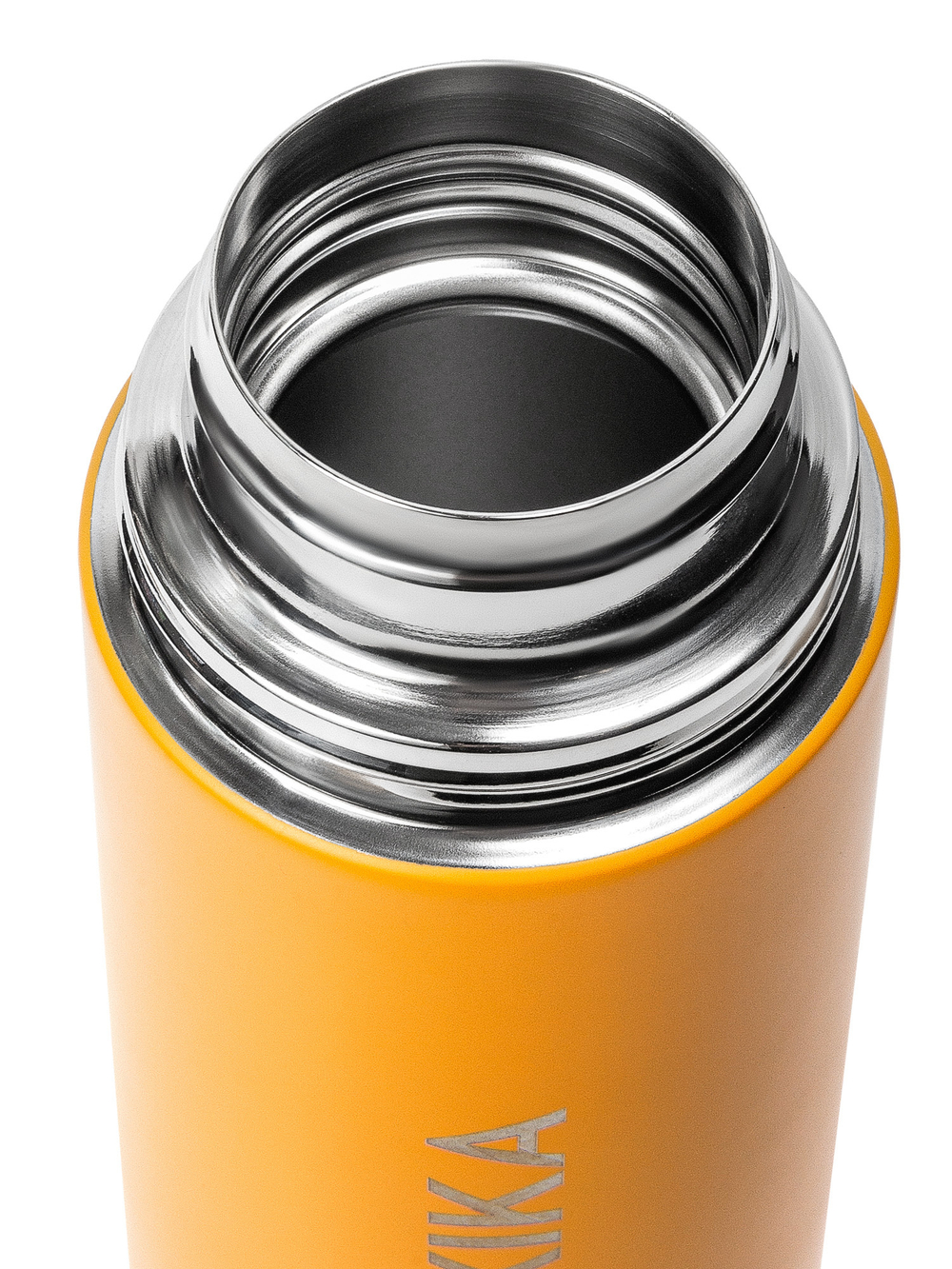 Термос Relaxika 101 (1 литр), желтый (стикерпак "Морской")