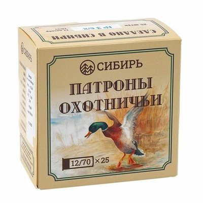 Патрон 12/70 №3 б/к 32гр Premium Сибирь (г.НОВОСИБИРСК), коробка 25 шт.