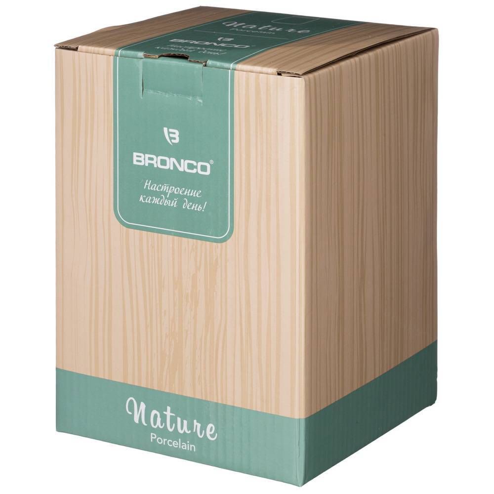 БАНКА С ДЕРЕВЯННОЙ КРЫШКОЙ BRONCO "NATURE" 17*12 СМ 1240 МЛ МЯТНАЯ (КОР=16ШТ.)