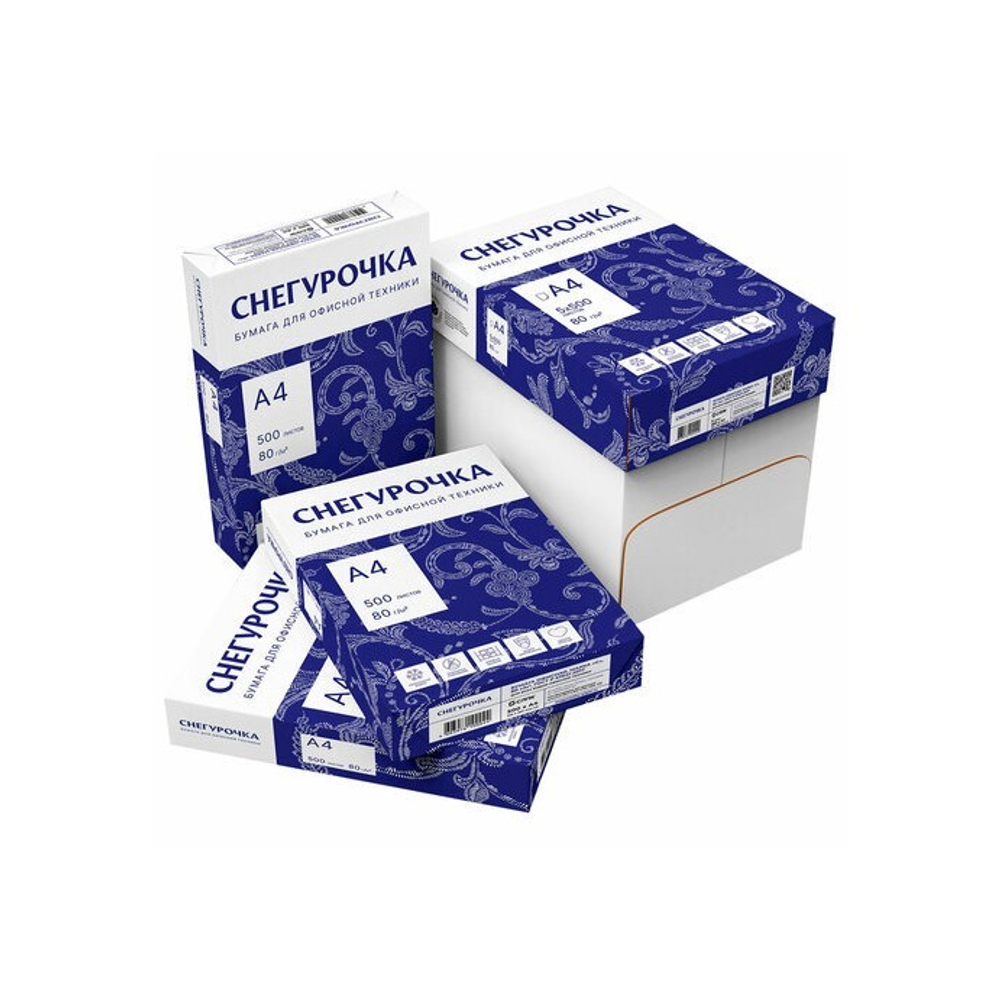 Бумага А-4 80г/м д/ксер. Снегурочка (500л.) 94% (CIE 146) КАТЕГОРИЯ С