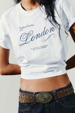 ZARA ФУТБОЛКА С НАДПИСЬЮ, БЕЛЫЙ