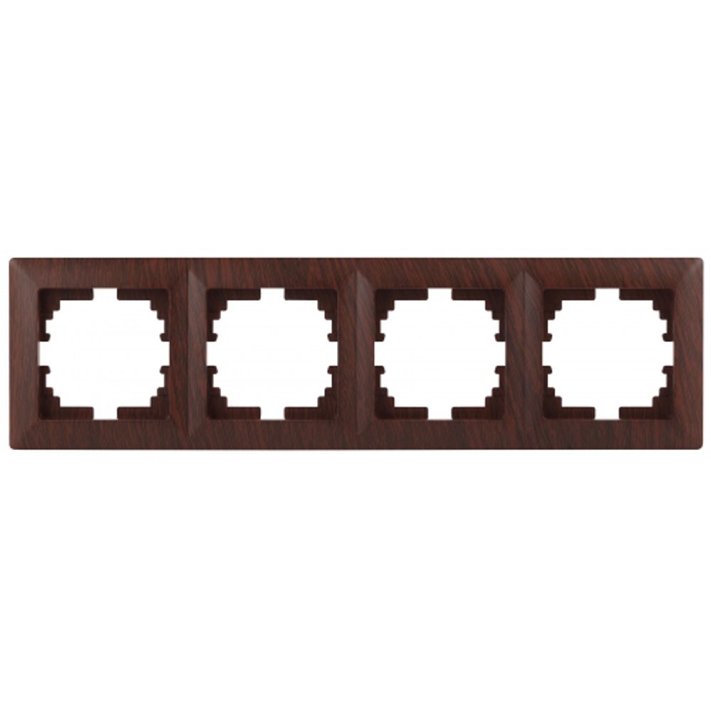 Рамка для розеток и выключателей Intro Solo 4-504-10 на 4 поста, СУ, венге