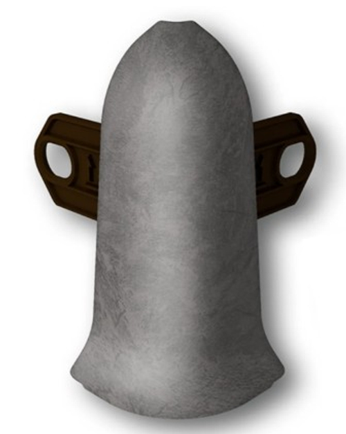 Угол наружный (внешний) с крепежом для плинтуса 55мм "Идеал Классик", 547 Лофт светло-серый