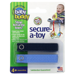 Baby Buddy, Secure-A-Toy, для детей от 4 месяцев, темно-синий и небесно-голубой, 2 полоски