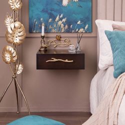 Тумба прикроватная Ин Блум подвесная Каштан