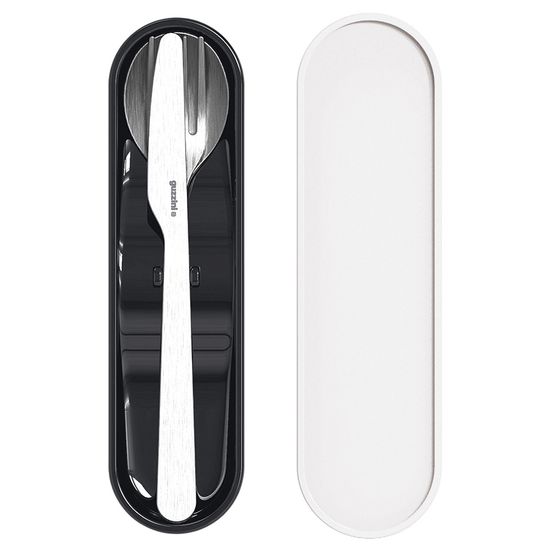 Набор столовых приборов в футляре on the go, белый, 3 шт.