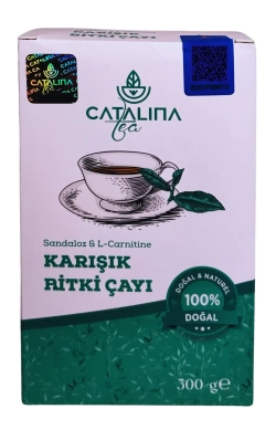 Чай растворимый Каталина Турецкий для похудения в банке с коробкой.