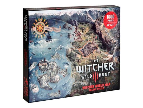 Пазл The Witcher 3 Map Northern Realms - 1000 элементов / Пазл по мотивам игры "Ведьмак", Карта Северных Королевств