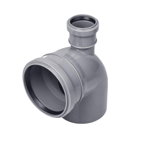 Отвод ПП (полипропилен) для канализации 87,5гр. универсальный 110-50 фронт-вверх, Valfex