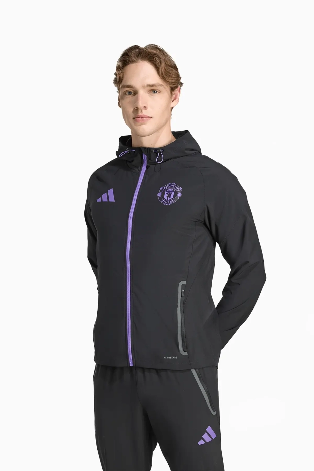 Ветровка adidas Manchester United 25/26 Competition Vis Tech Travel - черный
