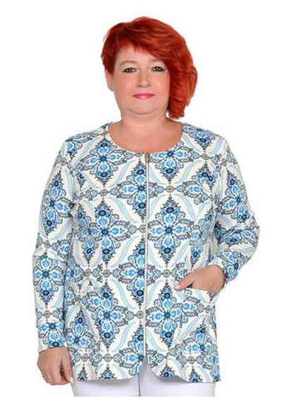 Жакет трикотажный Милано, голубой принт