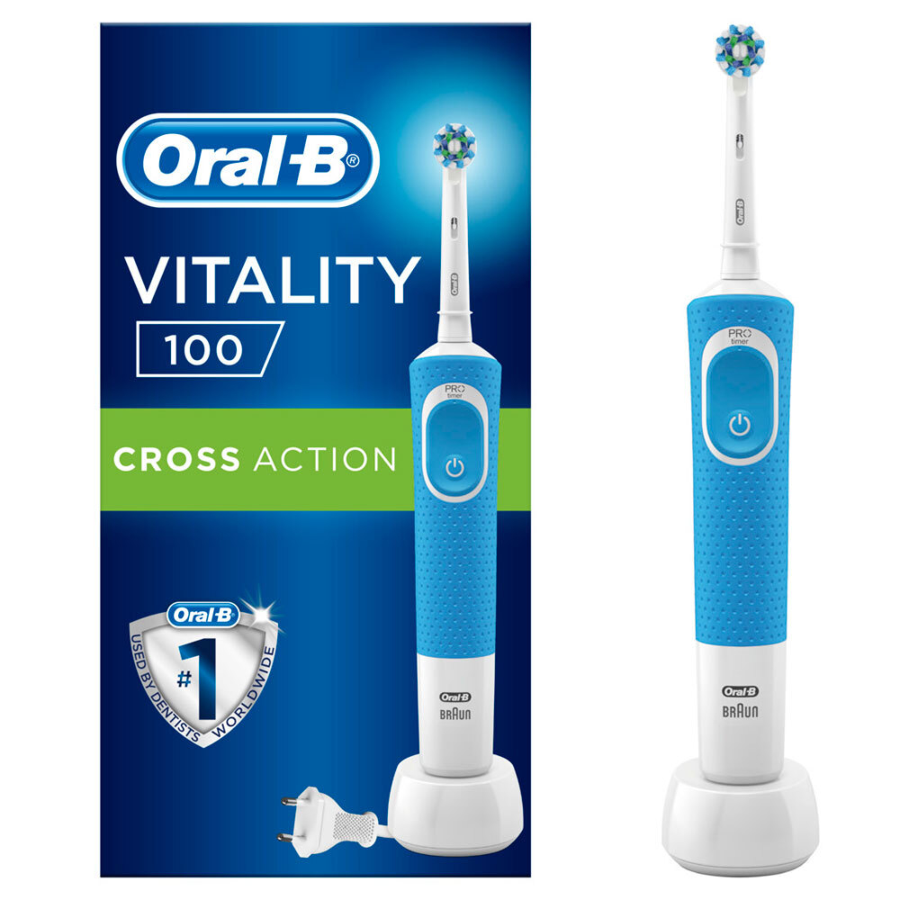 Электрическая зубная щетка Oral-B Vitality CrossAction Blue D100.413.1