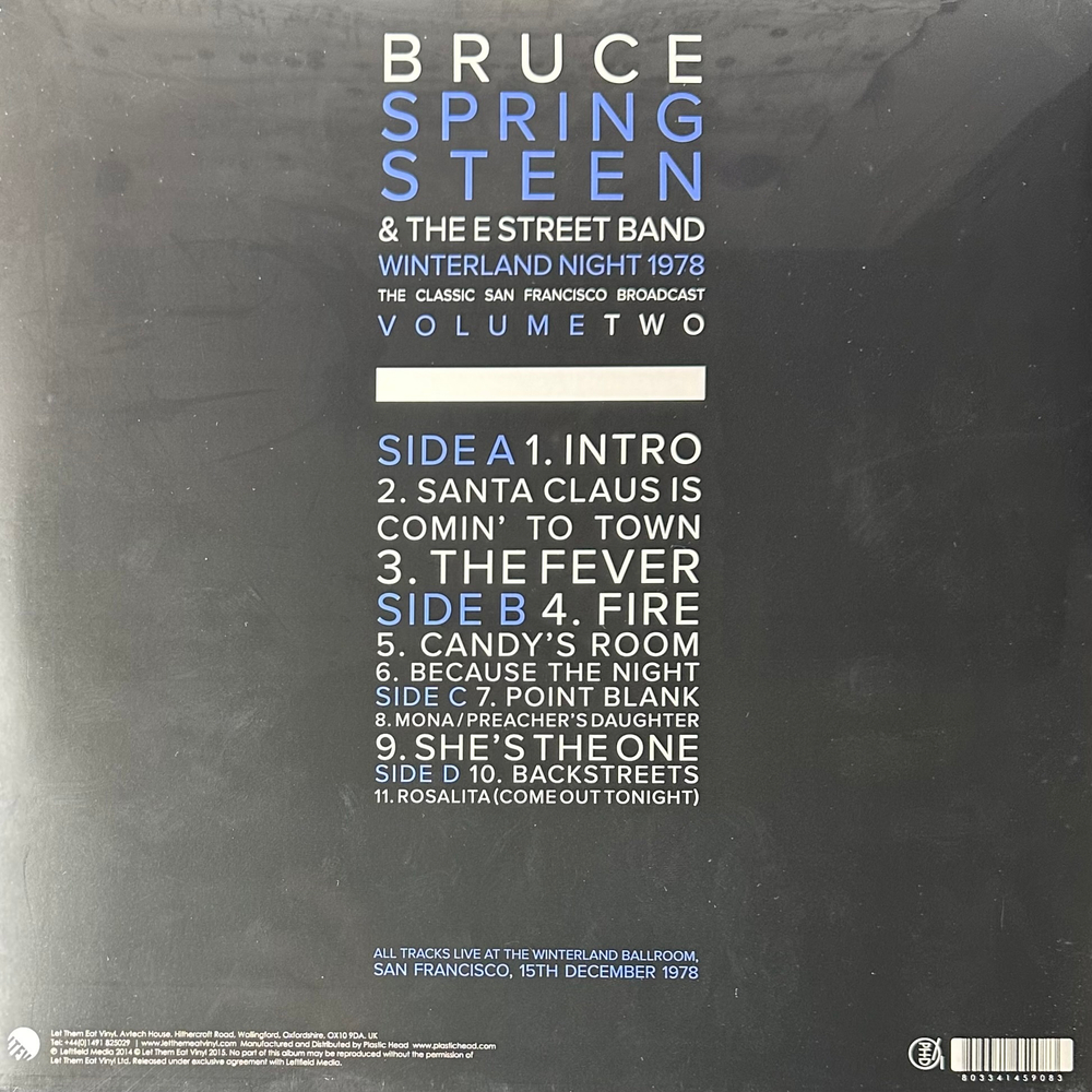 Bruce Springsteen & The E Street Band – Winterland Night 1978 5LP (Англия 2015г.)