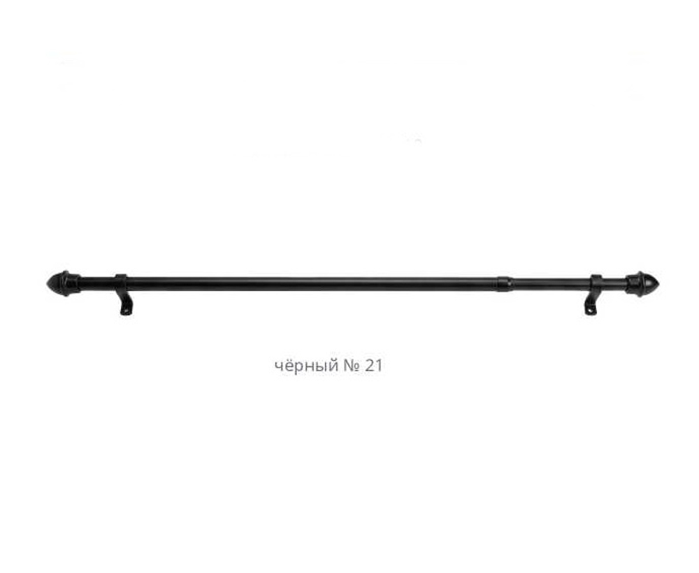Мини-карниз Кафе, цвет черный (размеры 55-85 см, 85-125 см, 125-225 см)