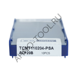 Пластина твердосплавная ISO TCMT110204-PSA ACP20B AHNO по стали, получистовая