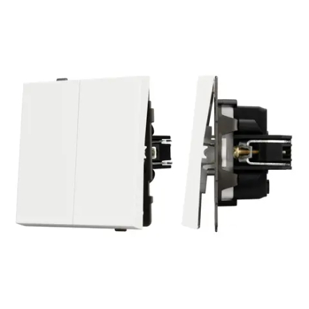 Механизм выключателя двухклавишный непроходной SWT-TENDO-MK02-SFPL-WH (230V, 10A) (Arlight, -) 054547