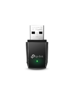 TP-Link Archer T3U, AC1300 Двухдиапазонный мини Wi-Fi USB адаптер, до 400 Мбит/с на 2,4 ГГц + до 867 Мбит/с на 5 ГГц, USB 3.0ОСОБЕННОСТИ: MU-MIMO