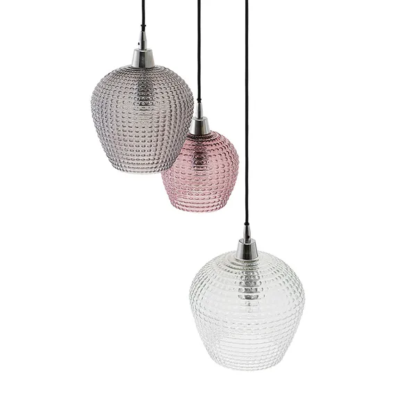 Светильник подвесной каскадный aurora, D50 см, сливовый/серый/прозрачный