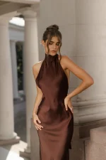 Платье LINDA, Коричневый