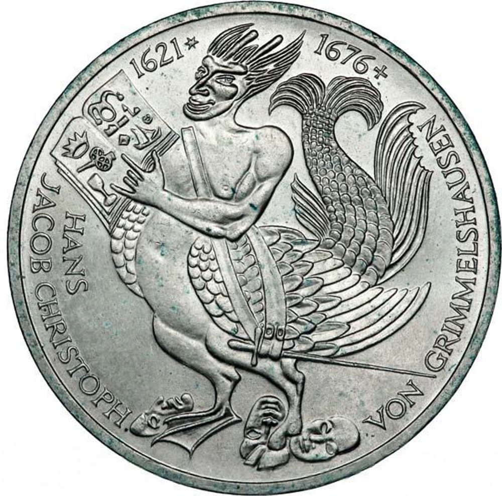 Germany, 5 Mark 1976 – Hans Jakob Christoffel von Grimmelshausen (Munich Mint - "D"), AU