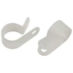 Скоба кабельная нейлоновая под винт ЭРА NO-225-266 16 мм белая 50 шт