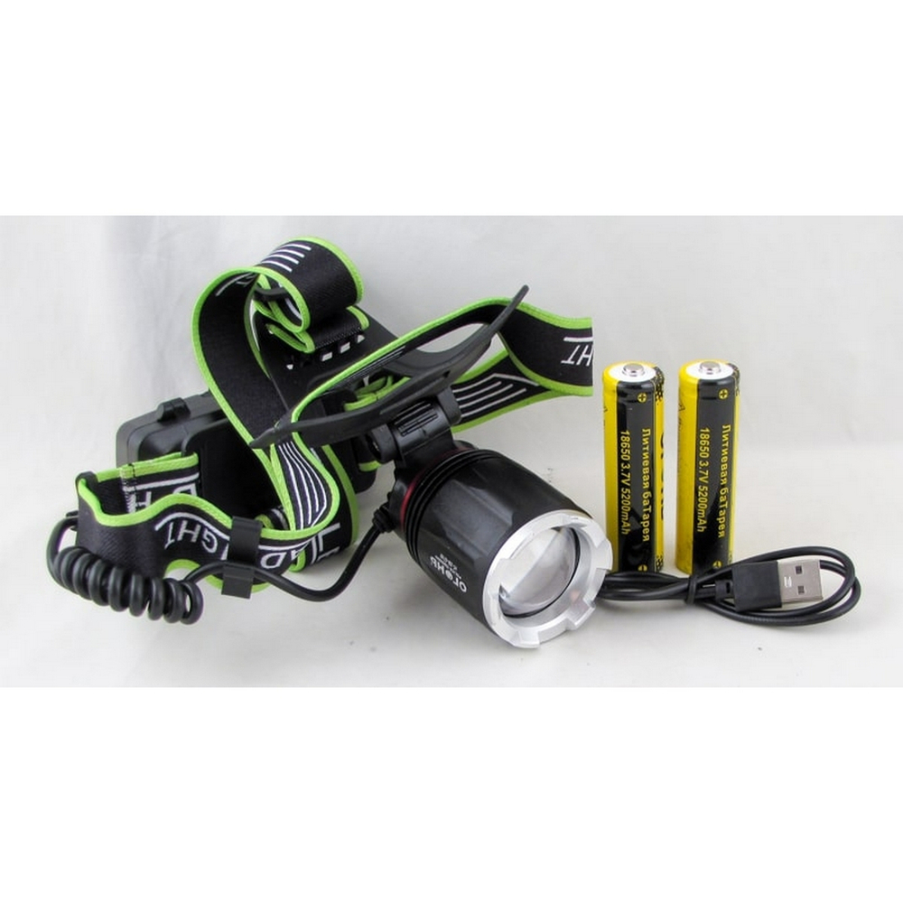 Фонарь Огонь HТ-258-TG налобный (белый лазер)