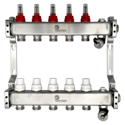 Коллектор с расходамерами 1"-3/4" - 5 вых. Wester MUFS