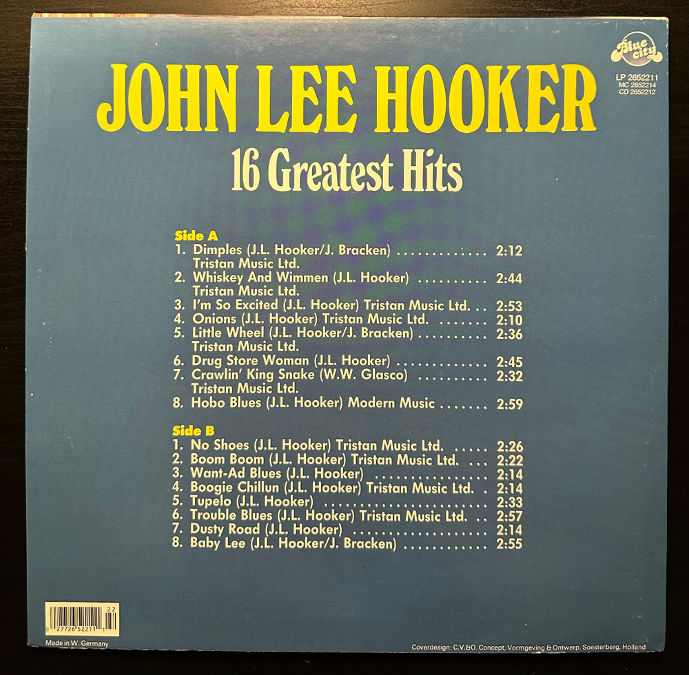 John Lee Hooker - 16 Greatest Hits (Германия)