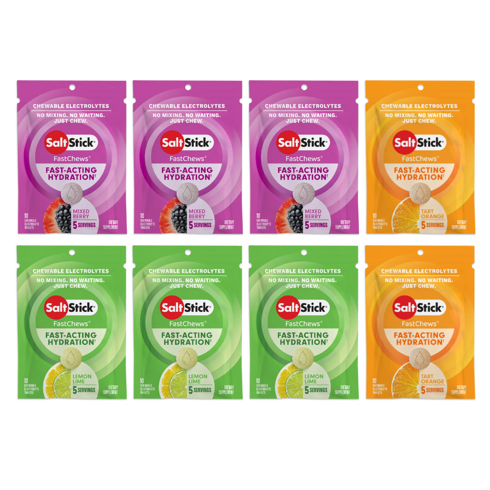 SaltStick, FastChews®, жевательные электролиты, с разными вкусами, 8 пакетиков