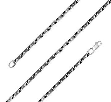 Литая цепь 3 мм. "Растительный орнамент"