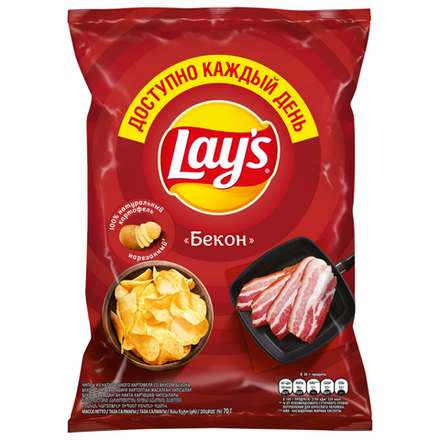 Чипсы картофельные LAY'S Бекон 37гр