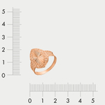 Кольцо женское из красного золота 585 пробы без вставок (арт. К-4137)