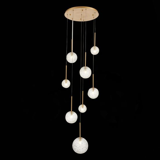 SL1152.203.08 Светильник подвесной ST-Luce Золотистый/Прозрачный G9 LED 8*5W ARCOBALINO