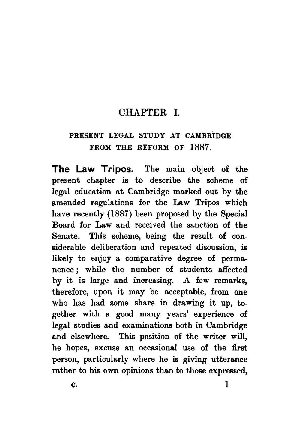 Cambridge Legal Studies | Clark Edwin Charles