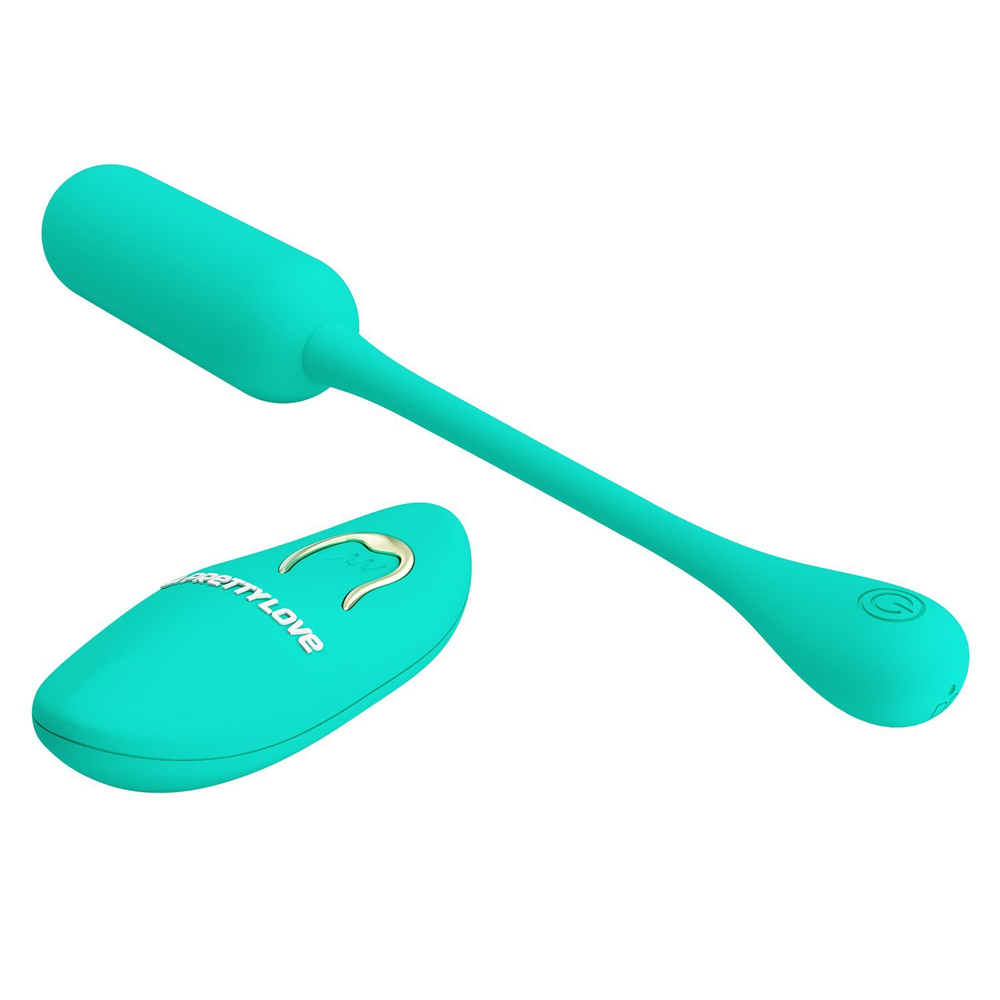 Зеленое виброяйцо Lechies с пультом ДУ (Цвет: зеленый)