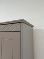 Шкаф для одежды, 79х35х185, Индра, распашной, в прихожую и ванную, МДФ, серый, Dipriz