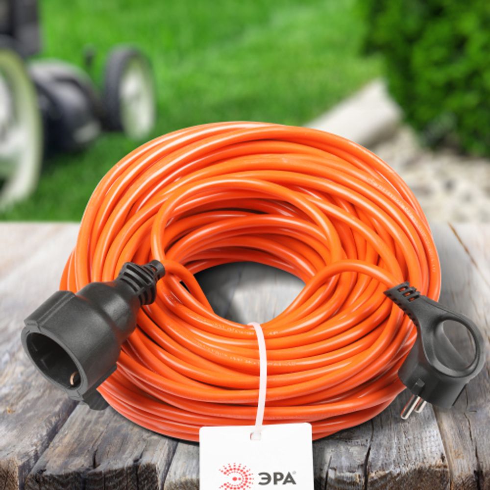 Удлинитель силовой ЭРА UPx-1e-3x1-30m в бухте с заземлением 1 розетка 30м ПВС 3х1мм2 | Силовые удлинители