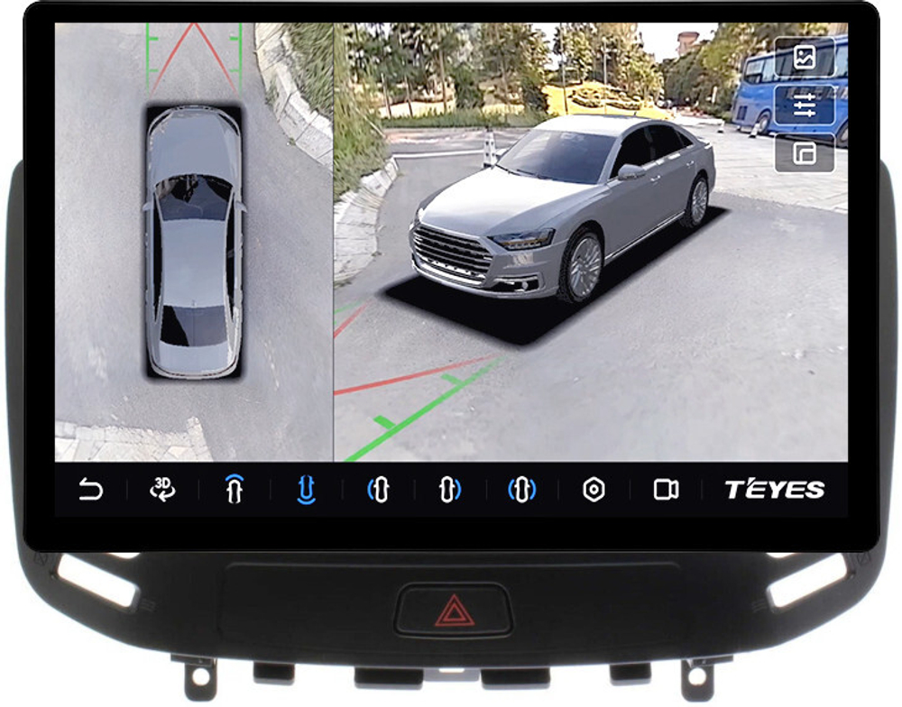 Магнитола для Infiniti G25, G35, G37 2006-2013 - Teyes CC3-2K-360 монитор 13" 2K QLED на Android 10, 6Гб+128Гб, CarPlay, 4G SIM-слот, 4 камеры в комплекте