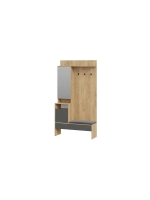 Прихожая с зеркалом Дуб Крафт золотой 159х35х200