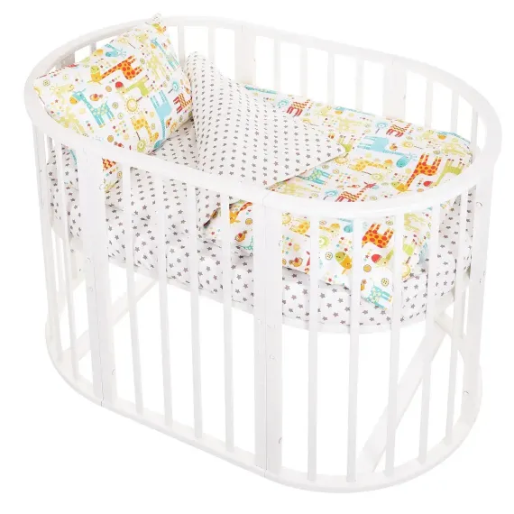 Комплект постельного белья Lemony kids Giraffe белый-оранжевый 3 предмета