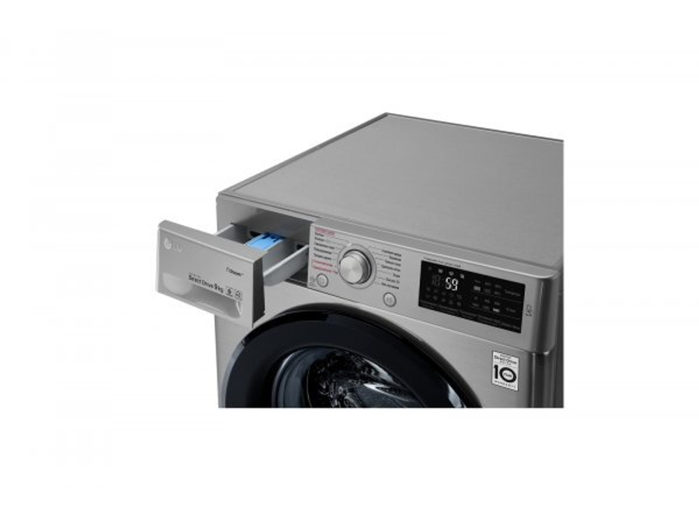 Стиральная машина LG F4M5VS6S, серебристый