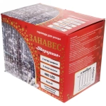 Гирлянда для улицы ЗАНАВЕС «Мерцание» ш2* в3,0 м 480 ламп LED, чёрный провод,1 реж.,IP-65, Белый (возможность соединения)