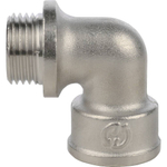 Угольник STOUT никелированный 1/2" ВР/НР с упором