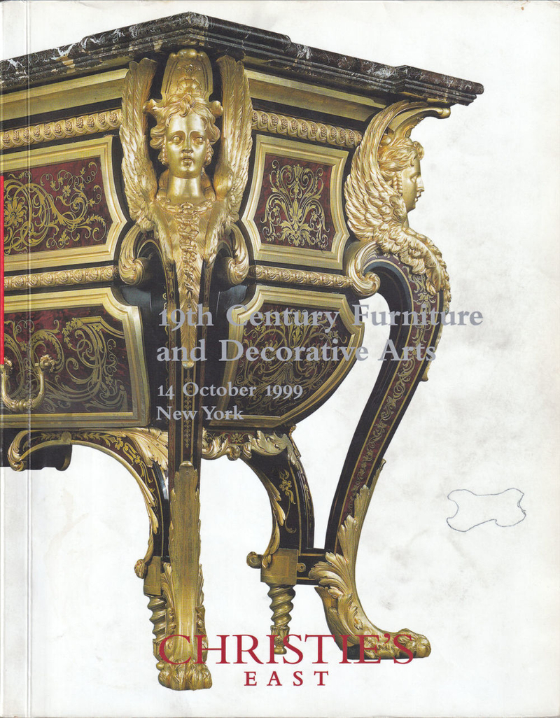 Каталог аукциона Christie's, Нью-Йорк, Мебель и декоративное искусство XIX века от 14 октября 1999 года