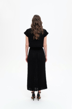 Чёрная трикотажная юбка