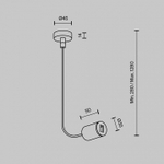 Токопровод концевой Maytoni Flarity TRA154C-SB1-PT
