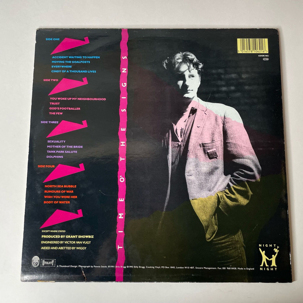 Винтажная виниловая пластинка LP Billy Bragg Don't Try This At Home (UK 1993) 45 RPM