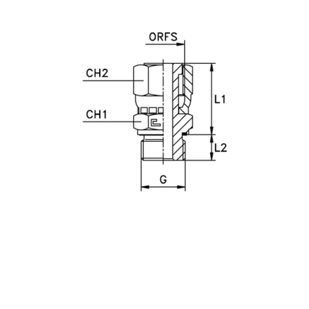 Штуцер FE D12 ORFS 13/16 - BSP 3/8 (обжатая гайка)